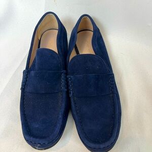 Stuart Weitzman blue suede shoes size 7 loafer slip on